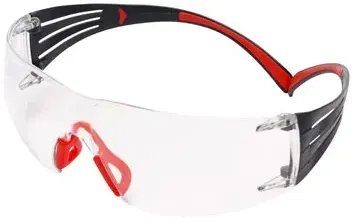 3M SecureFit 400, Sicherheitsbrille, Beide Geschlechter, Grau, Rot, Transparent,