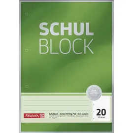 Brunnen Schulblock Premium A4 unliniert, Lin. 20