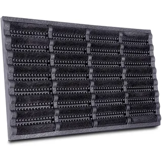 HANSE HOME Fußmatte Kokos Gummi 40x60cm – rutschfeste Schmutzfangmatte für Innen und Außen, Fußabtreter mit Kokosbürsten Türmatte Wetterfest Schmutzabtreter Outdoor – Schwarz