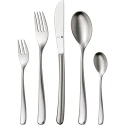Besteck-Set WMF "Vision", grau (edelstahl), 66 tlg., Cromargan Edelstahl Rostfrei, Essbesteck-Sets, ergonomisch, Cromargan protect