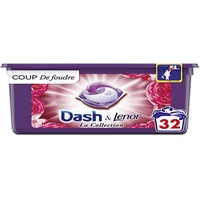 Dash Allin 1 Pods Waschmittel in Flüssigkapseln, Kollektion mit Langzeit-Frische, 32 Waschgänge (803,2 g)