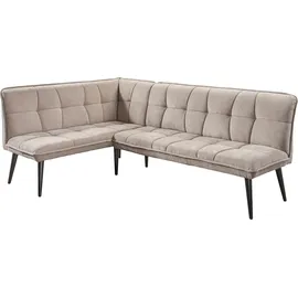 exxpo - sofa fashion Eckbank EXXPO - SOFA FASHION "Mocca Essbank, Sitzbank", beige, B:240cm H:94cm T:161cm, Sitzbänke, Eckbank, hoher Sitzkomfort, bequem und elegant, hochwertige Detailverarbeitung