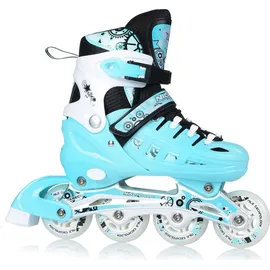 Nils Extreme 4-in-1 Inline-/Schlittschuhe Mint NH10905 Verstellbarer Multi-Skate für Straße und Eis - Türkis - 35-38