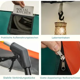 Costway Tunnelzelt FANTASK Grün