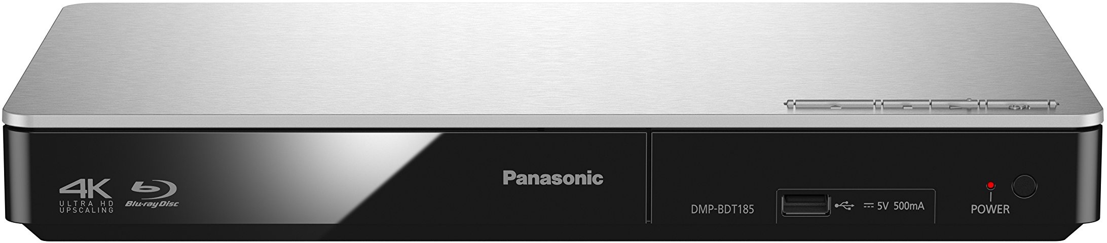 Panasonic DMP-BDT185EG 3D Blu-ray Player (4K Upscaling, DLNA, VoD, HDMI-Steuerung, USB, MKV-Playback) silber