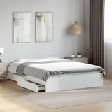 vidaXL Bettgestell 140 x 200 cm Weiß