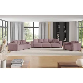Fun Möbel Sessel MEGAN Stoff Poso 70 x 80 x 80 cm Rosa mit Rollen