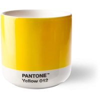 Copenhagen Design Pantone doppelwandiger Porzellan-Thermobecher Cortado, ohne Henkel, 190ml, 012, Yellow 012