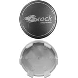 4 Stück Original Brock Nabendeckel 60mm Grau Glänzend EM126 4er-Set Nabenkappen Felgenkappen Nabenabdeckungen Radnabendeckel