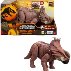 Jurassic World Wild Roar Pachyrhinosaurus Dinosaurier Actionfigur-Spielzeug, Kopfstoß-Angriff und Brüllgeräusch