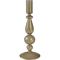 Leonique Kerzenleuchter »Jenelle«, (Set, 2 St.), Stabkerzenhalter aus Glas, Höhe ca. 25 cm, goldfarben