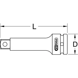 KS Tools 1/2" Kraft-Verlängerung 75mm (515.1134)