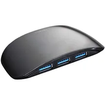 Vivanco USB 3.0 HUB (4-Port aktiv, inkl. Netzteil) schwarz