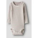 NAME IT "NBNBANI LS BODY NOOS", Mädchen, Gr. 50, N-Gr, lila (elderberry), Jersey, Obermaterial: 57% Baumwolle, 38% Modal, 5% Elasthan, geringelt, gestreift, regular fit, Rundhals, Bodys