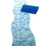 Deko AS GmbH Sizoweb Tischband Wellenschnitt Mittelblau ca. 12,5 cm Rolle 25 Meter - 64W 036-R 125