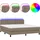 vidaXL Boxspringbett mit Matratze & LED Taupe 180x200 cm Stoff