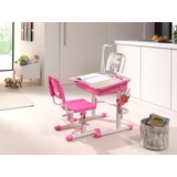 Vipack Kinderschreibtisch Comfortline inkl. Stuhl rosa/weiß