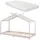 [en.casa] Kinderbett Brome Hausbett 90 x 200 cm Kiefer rosa rosa