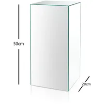 freeroom24 GmbH Blumensäule Dekosäule 20x20x50 cm silber