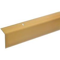 acerto acerto® Alu Treppenwinkel-Profil 100cm 52x30mm gold gebohrt