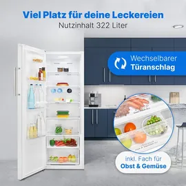 Bomann VS 7345 Kühlschrank (322 l, 1720 mm hoch, Weiß)
