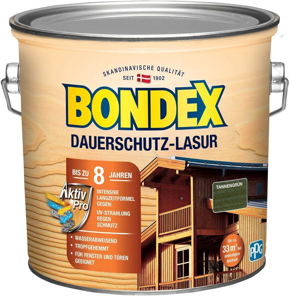 BONDEX Dauerschutz-Lasur Außen, Holzfarbe, 0,75 - 4 l, 12 Farben, Holzschutz