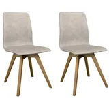 OTTO home Esszimmerstuhl Rania (Set, 2 St), Massivholzgestell, mit Keder weiß
