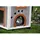 Dobar Katzenhaus Fancy Cat 58 x 55 x 109 cm Grau/Orange/Rot