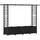 vidaXL Hochbeet mit Rankgitter und Dach 203 x 40 x 138 cm Schwarz