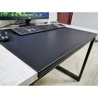 Schreibtischunterlage mit Kantenschutz sanft Luxus Leder,70x40cm Schwarz mit Kantenverriegelung Mausunterlage für Computertastatur, PC und Laptop