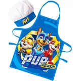 Sorrisini Kinderschürze Paw Patrol | Kochmütze und Schürze für Kinder | Kinderschürze Mädchen, Jungen | Verstellbare Kinderschürzen zum Backen, Malen | Kinder 3-8 Jahre Super - S