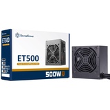 Silverstone SST-ET500-B - Strider Essential Serie, 500W 80 Plus Bronze ATX flüsterleises PC-Netzteil mit 120mm-Lüfter, 8- und 6-polige PCIe-Anschlüsse