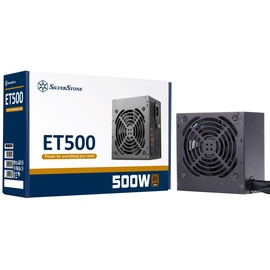 Silverstone SST-ET500-B - Strider Essential Serie, 500W 80 Plus Bronze ATX flüsterleises PC-Netzteil mit 120mm-Lüfter, 8- und 6-polige PCIe-Anschlüsse
