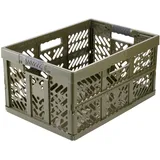 KEEEPER ben Stabile Profi-Klappbox mit Soft-Touch Griffen, 54 x 37 x 28 cm, 45 l, Grün (Olive)