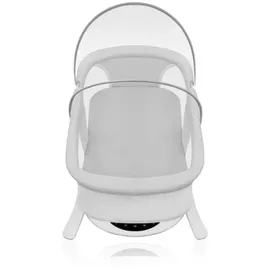 lionelo - Babywippe mit Melodie 2-in-1 BELLA Grey Concrete + Fernbedienung - Weiß/Grau