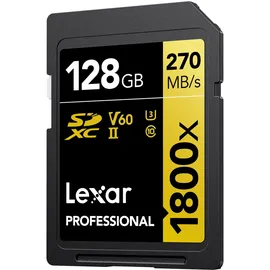 Lexar Professional SDXC Gold 128GB 1800x UHS-II V60