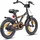 PROMETHEUS BICYCLES Kinderfahrrad 14 Zoll ab 4 Jahre mit Stützräder und Rücktritt SCHWARZ|SCHWARZ|orange 14"