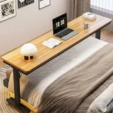 Höhenverstellbarer Betttisch mit Rollen, tragbarer Betttisch für Laptop, ideal für Zuhause und Krankenhaus, verbessert den Arbeitskomfort
