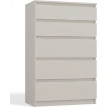 veneti Grosse Kommode Malwa M5 Schrank 5 Schubladen Kaschmir Beige Für Zuhause Für Büro - Beige