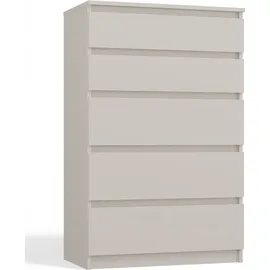 veneti Grosse Kommode Malwa M5 Schrank 5 Schubladen Kaschmir Beige Für Zuhause Für Büro - Beige