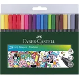 Faber-Castell Grip Fineliner farbsortiert 0,4 mm, 20 St.