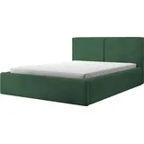 Selsey Doppelbett Farese - Bett mit Polsterrahmen, Cordbezug 180 cm, dunkelgrün - dunkelgrün