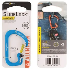 NITE IZE Carabiner Slidelock Gr. 3, Blau