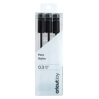 Cricut Joy 2007088 Fine Point Pens, Schwarz, 0.3 mm, extrafein, 3 Stück