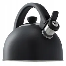 Kadax Wasserkessel aus Edelstahl, 1,7L Wasserkessel in verschiedenen Farben, Teekessel für alle Herdarten, Rostfreier Wasserkocher, Retro Flötenkessel (Anthrazit)