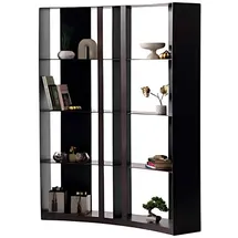 JV Möbel Geschwungenes Regal Raumteiler 28 x 144 x 170 cm Schwarz