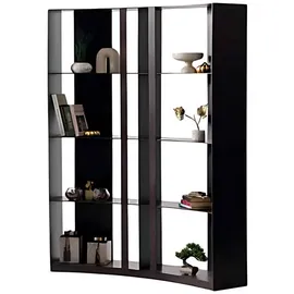 JV Möbel Geschwungenes Regal Raumteiler 28 x 144 x 170 cm Schwarz