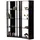 JV Möbel Geschwungenes Regal Raumteiler 28 x 144 x 170 cm Schwarz