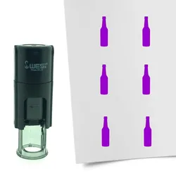 CombiCraft Selbstfärbender Stempel 'Bierflasche' in der Farbe Lila, Ø10mm