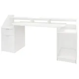 ML-Design Computertisch mit Schublade Tür 179,8x90,6 cm Weiß aus Holz